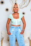 Anything For Me Corset top - Mint