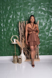 Chocolate Skort Romper/two piece (Brown)