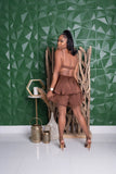 Chocolate Skort Romper/two piece (Brown)