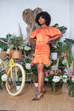 Made You Salsa Silk Dress - Orange