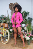 Tie Me Up Jacket - Hot Pink