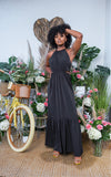 Everything Cut Off Black Maxi Dress