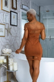 Complicated and Worth It Mini Dress - Camel